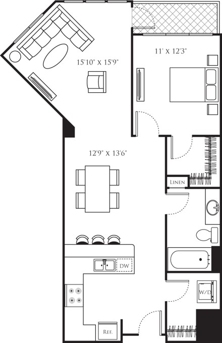 Floor plan layout diagram for A40